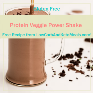Protein Veggie Power Shake ~ A Free Recipe ~ Brought to you by LowCarbAndKetoMeals.com!
